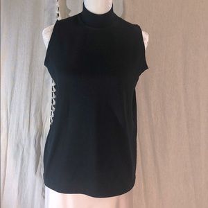 VNTG • collar mock neck tank